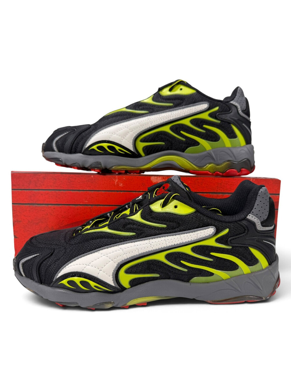 A$AP ROCKY x PUMA Inhale Mesh Sneaker ASAP Black Neon 402459 01 Men's Size 10